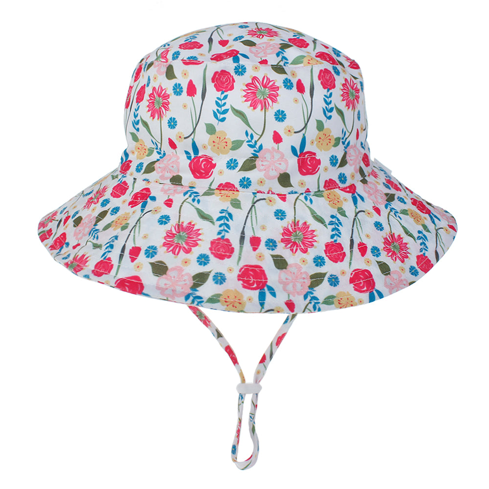 Bucket hat Gorro para niña Modelo FlowerRose - 56cm