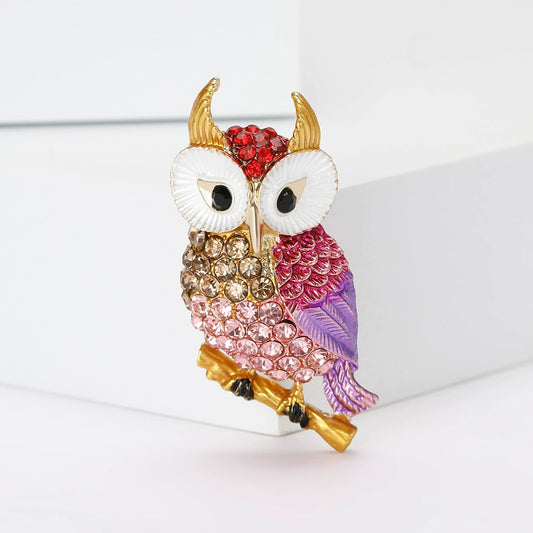 Broche Pin Lumen Buho Rosado