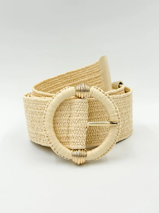 Cinturón elástico Loreta de paja para verano