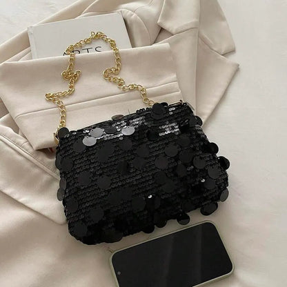 Bolso glitter Cartera de Fiesta Manon con Lentejuelas - Negro