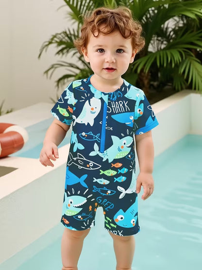 Traje de Baño Infantil Tiburoncito - Una Pieza (2 a 3 años)