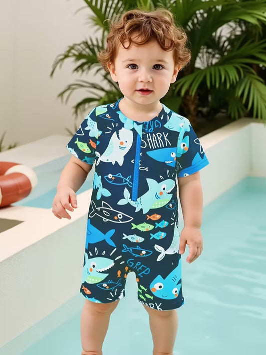 Traje de Baño Infantil Tiburoncito - Una Pieza (2 a 3 años)