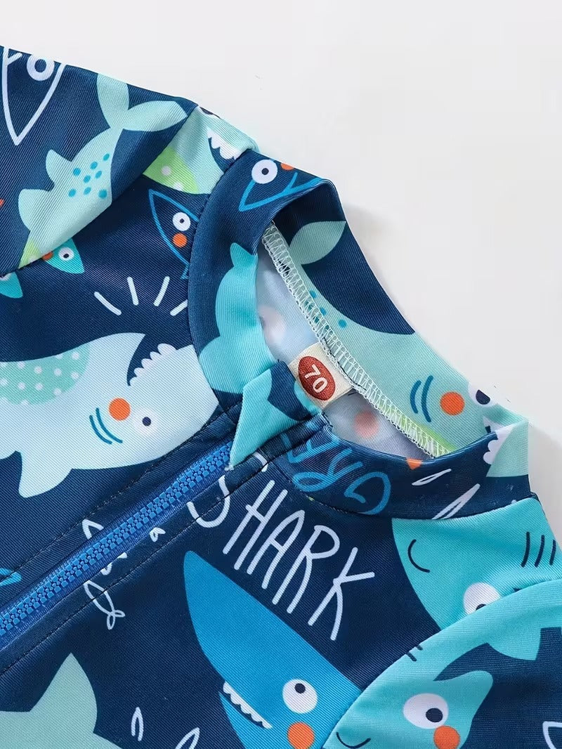 Traje de Baño Infantil Tiburoncito - Una Pieza (2 a 3 años)