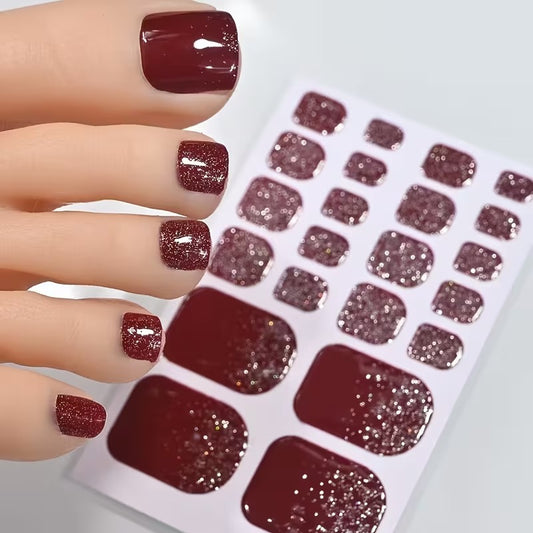 Stickers para Uñas de los Pies con glitter