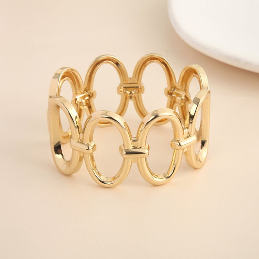 Pulsera Atenea Mujer Cierre Tipo Clip| Dorado