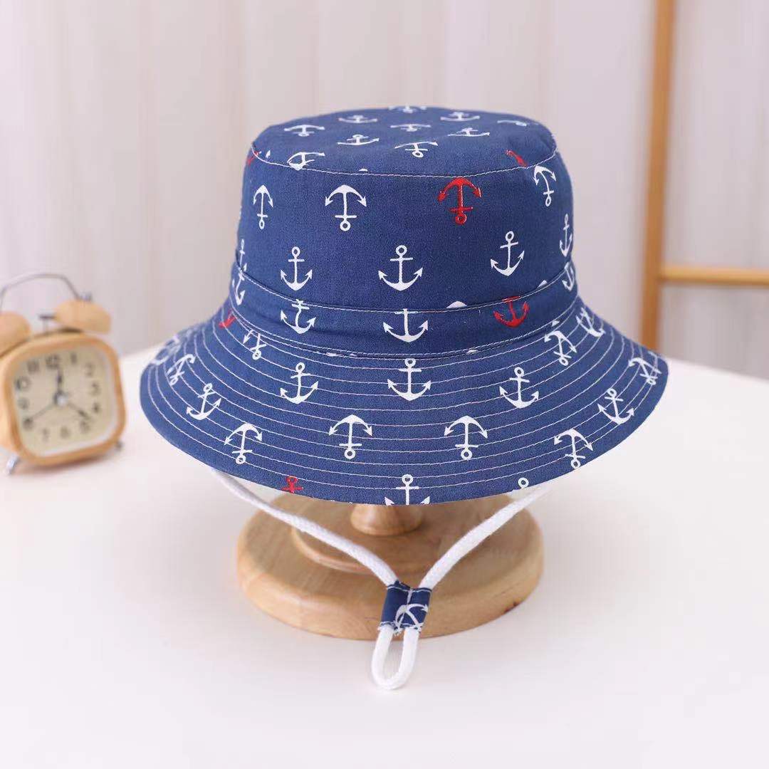 Bucket Hat Marinero Azul 50cm: Gorro para niño de 9 meses a 2 años