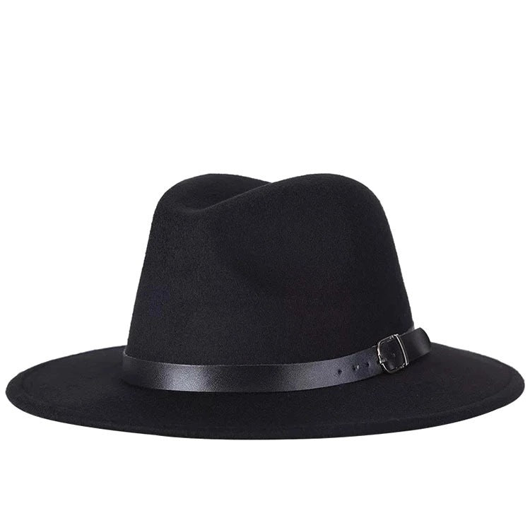 Sombrero Unisex de Pana Negro Ala chica - 58cm