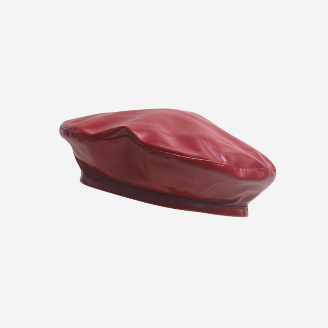 Boina Artista Francesa en Cuerina | Burgundy