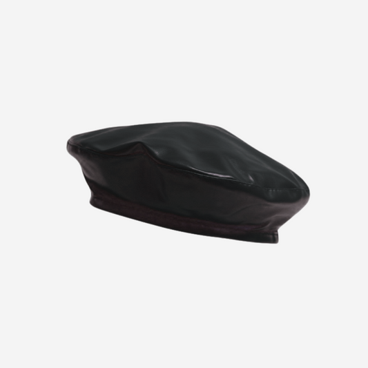 Boina Artista Francesa en Cuerina | Negro