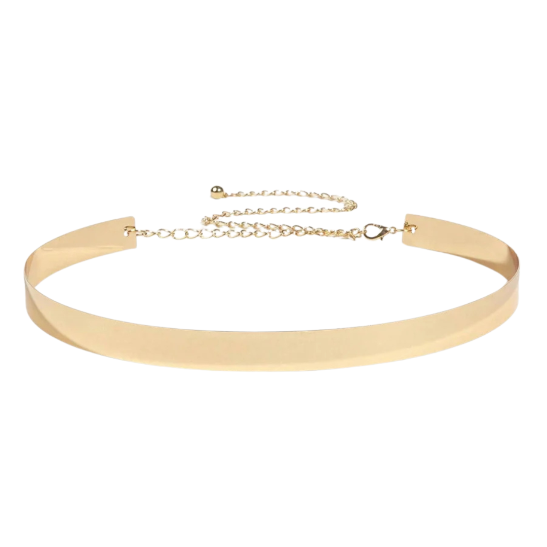 Cinturón Ramsey Circular Delgado Metálico para Mujer | Dorado