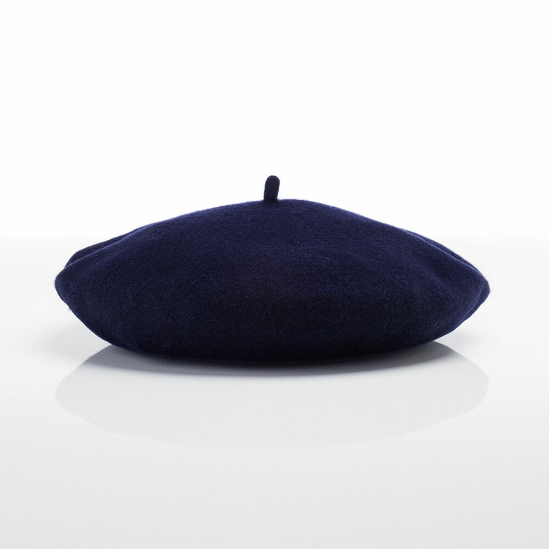 Boina Francesa de Lana para Mujer | Azul Marino