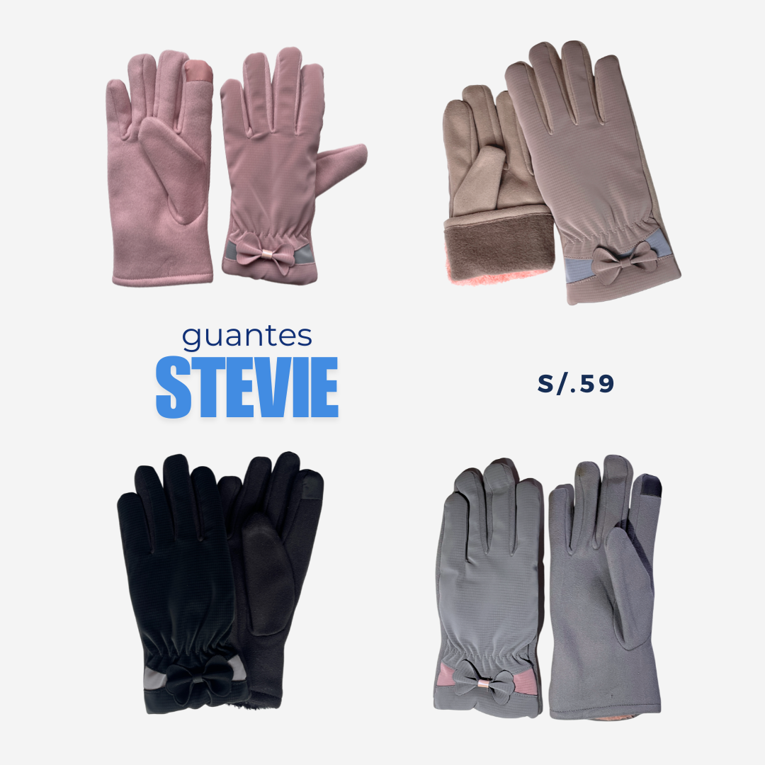 Guantes Stevie con lazo para mujer