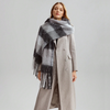 Bufanda Luhana Maxi Chalina a Cuadros | Gris