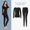 Conjunto Térmico de Mujer color negro | Capa interior ligera para invierno