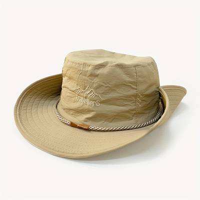 Travellers - Crema - Sombrero Safari de pesca Impermeable