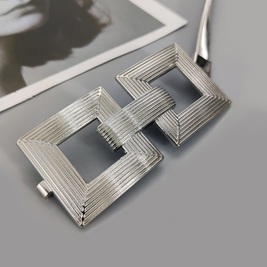 Cinturón Correa Elástica Ylaria para Mujer - Plateado