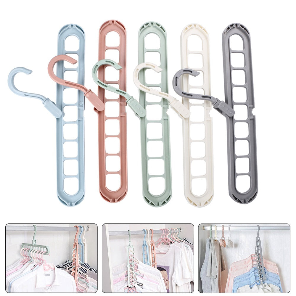 Colgador Gancho Mágico de Ropa 9 en 1