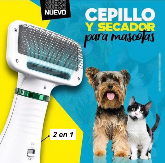 Groomer™ Cepillo Secador 2 en 1 Mascota Peine Perro Gato