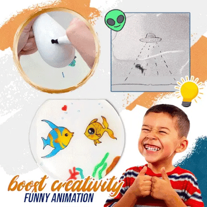 Plumones Flotantes Creativos para niños con Cuchara GRATIS (Pack de 12 und)