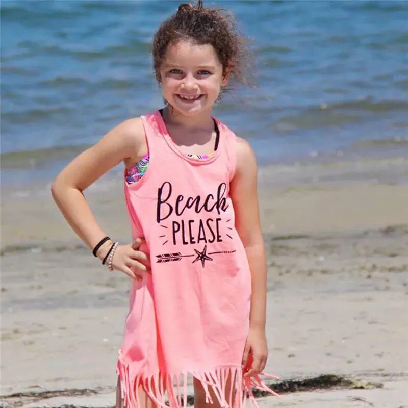 Salida De Playa Baño Vestido Niña Piscina - Talla 2 Años