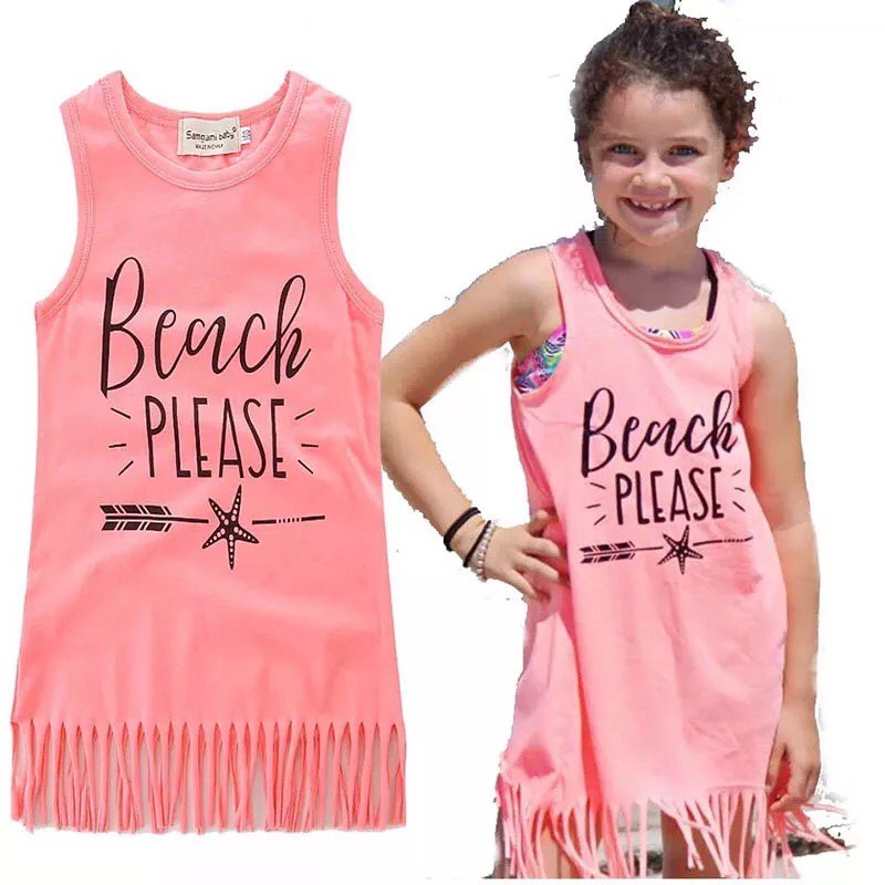 Salida De Playa Baño Vestido Niña Piscina - Talla 2 Años