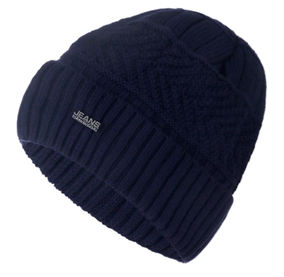 Beanie Jeans con forro interior | Azul