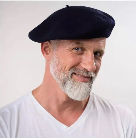 Boina Francesa Vasca Hombre Negro