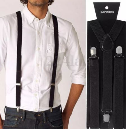 Tirantes Ajustables Unisex Suspendedores - Negro