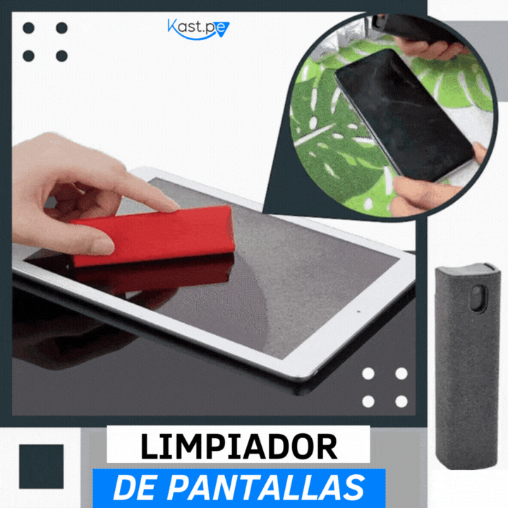 Limpiador 2 en 1: Doble Función para Pantallas Claras y Brillantes