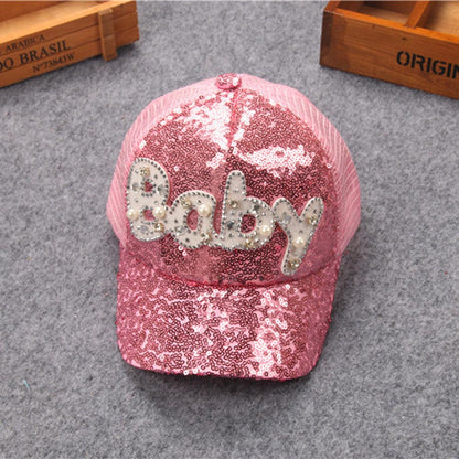 Gorra Niña Kast Store Snapback glitter Valery - Rosado
