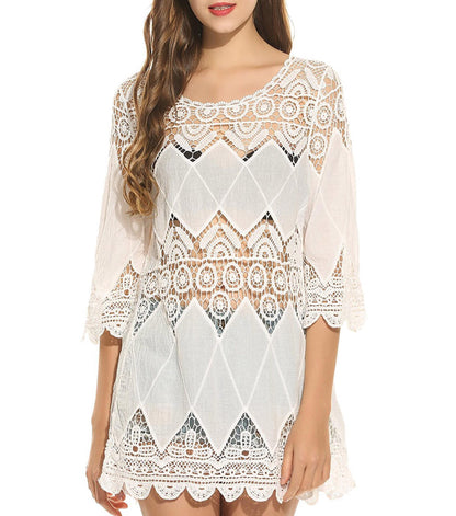 Salida de Playa Mujer Meggie Talla M - Ivory