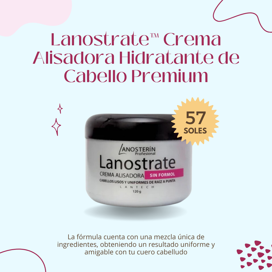Lanostrate™ Crema Alisadora Hidratante de Cabello Premium