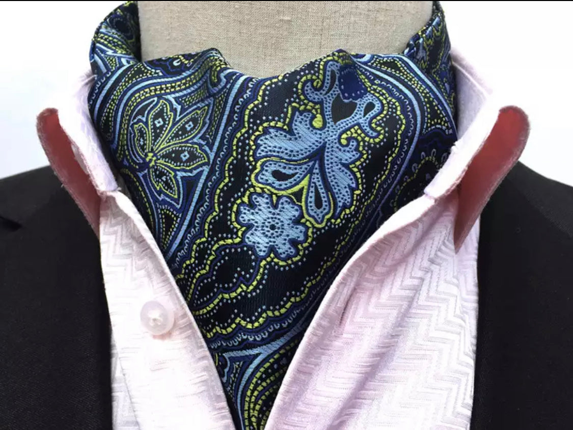 Bufanda Corbata Omar de seda para hombre - Multicolor