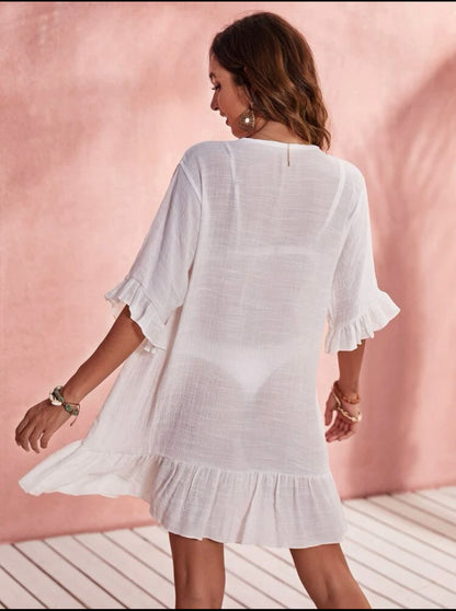 Salida de Playa para Mujer Melita Blanco - Talla M/L