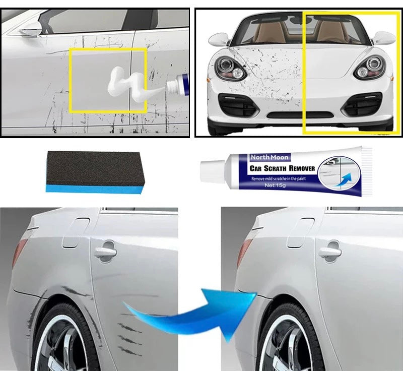 Pack x2 ScratchRemover™ Removedor de Arañones para Carro 20g + Esponja Mágica