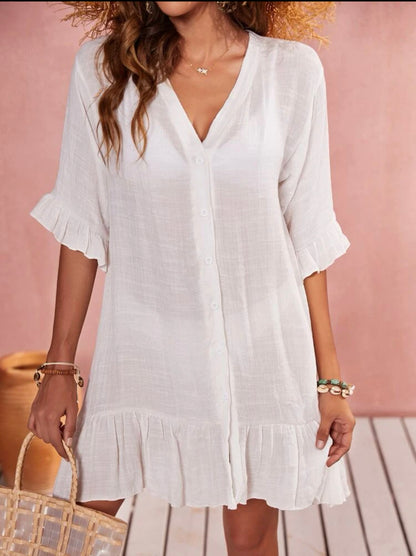 Salida de Playa para Mujer Melita Blanco - Talla M/L