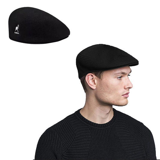 Boina Kangol Estilo Cubana Unisex Talla M | Negro